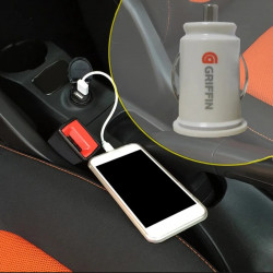 Compact Car Charger Via USB Cable