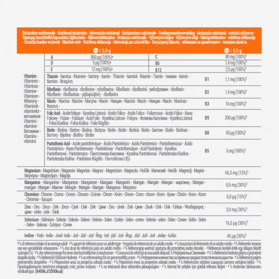 Decathlon Nutrition Orange Multivitamin Tablets