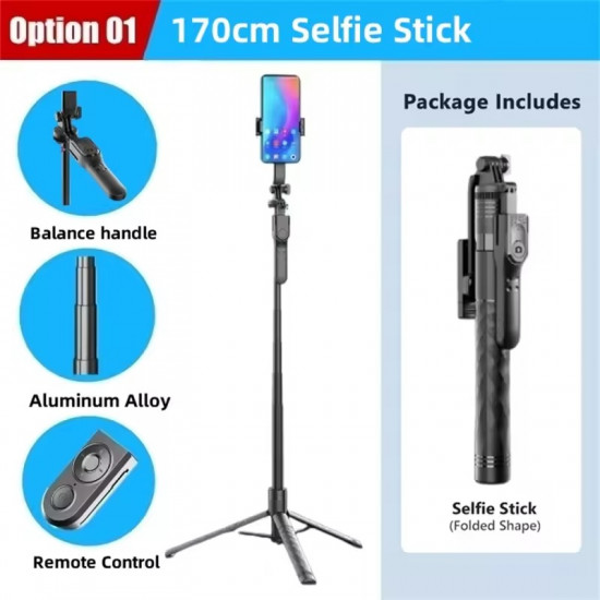 Rotating Tripod  Wireless Bluetooth Selfie Stick .