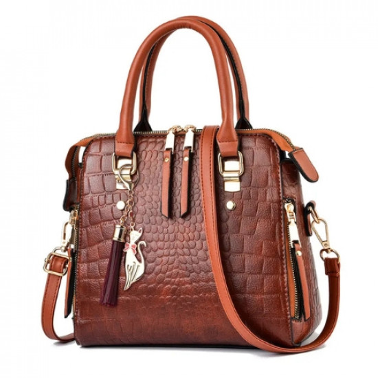 Yogodlns Luxury Crocodile Pattern Handbag