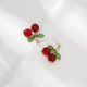 Sweet Cherry Beads Stud Earring
